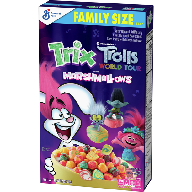 Trix Trolls with Marshmallows Breakfast Cereal, 15.5 oz