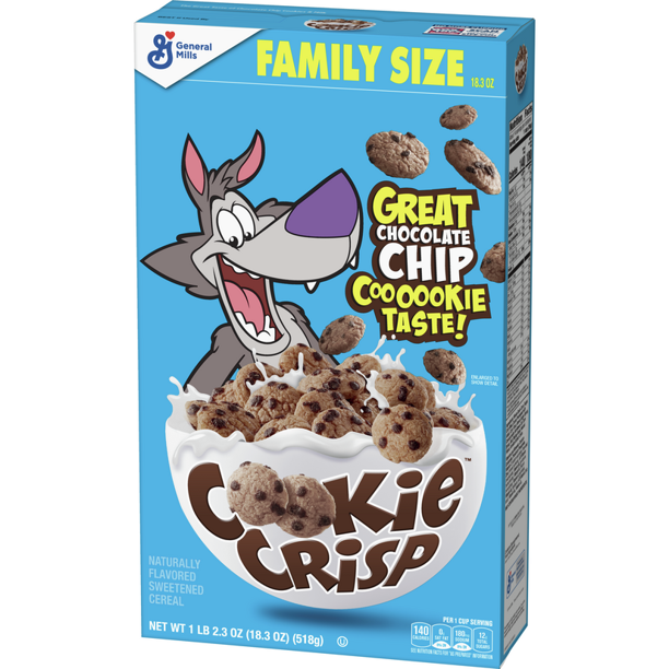 Cookie Crisp Breakfast Cereal, Chocolate Chip Cookie, 18.3 oz