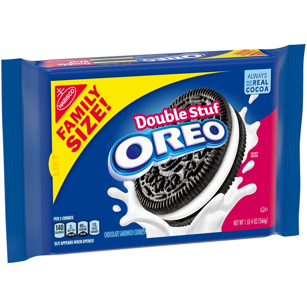 OREO Double Stuf Chocolate Sandwich Cookies, Family Size, 20 oz