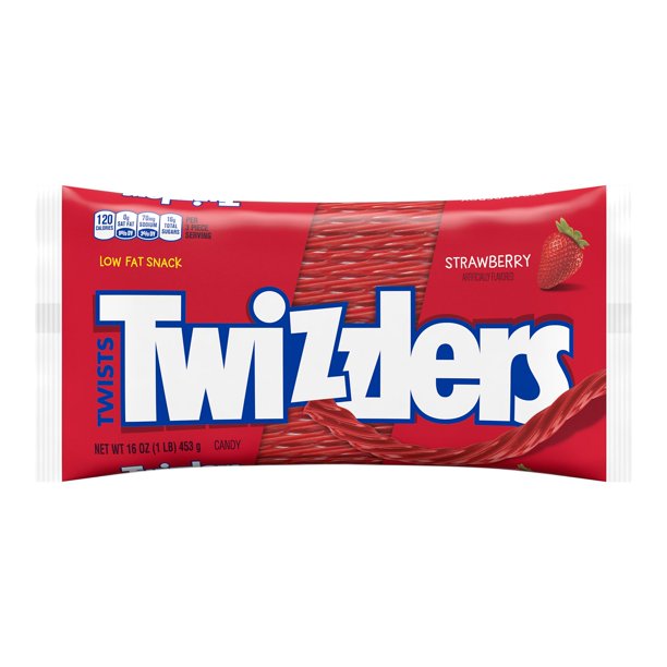 [GG-112] TWIZZLERS, Twists Strawberry Flavored Chewy Candy, 16 oz, Bag