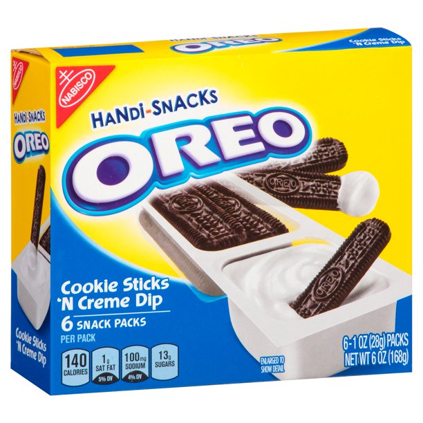 Handi-Snacks OREO Cookie Sticks 'N Crème Dip Snack Packs, 6 - 1 oz Packs