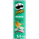 Pringles Potato Crisps Chips, Lunch Snacks, Snacks On The Go, Ranch, 5.5oz, 1 Can