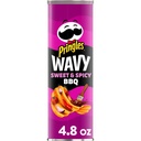 Pringles Potato Crisps Chips, Lunch Snacks, Snacks On The Go, Sweet and Spicy BBQ, 4.8oz, 1 Can