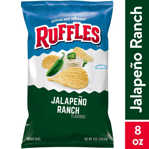 [GG-105] Ruffles Potato Chips Jalapeno Ranch Flavored 8.0 Oz