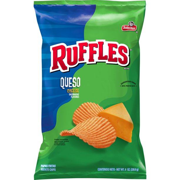 [GG-106] Ruffles Potato Chips Queso Cheese Flavored 8 Oz