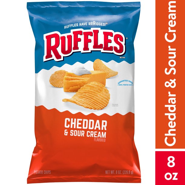 [GG-104] Ruffles Potato Chips Cheddar & Sour Cream Flavored 8 Oz