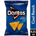 Doritos Cool Ranch Flavored Tortilla Chips, 9.25 oz Bag