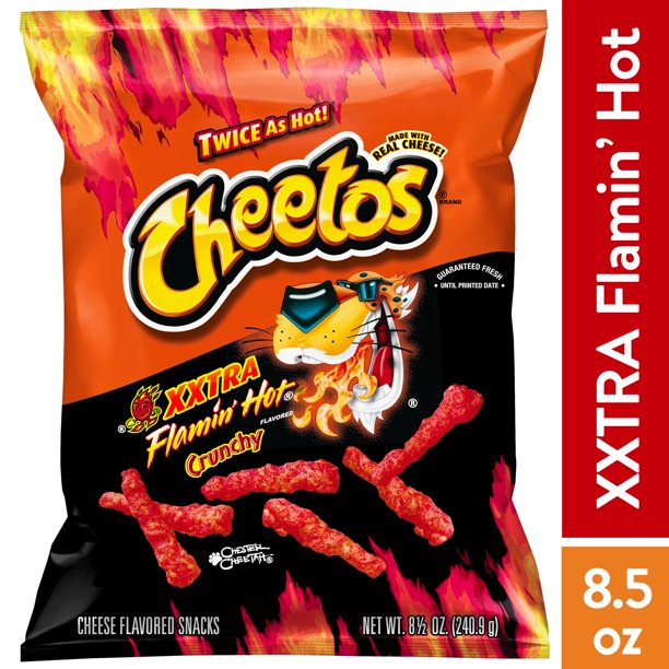 [GG-012] Cheetos Crunchy XXTRA Flamin' HotCheese Flavored Snacks, 8.5 oz Bag