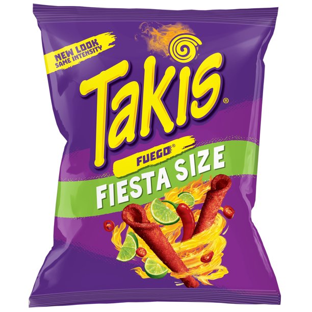 [GG-111] TAKIS Rolled Fuego Tortilla Chips Fiesta Size Bag of 20 ounces