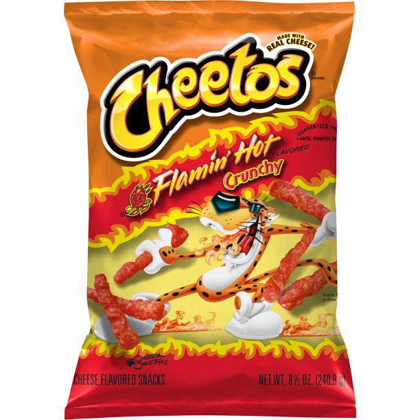 Cheetos Crunchy Flamin' Hot Cheese Flavored Snacks, 8.5 oz Bag