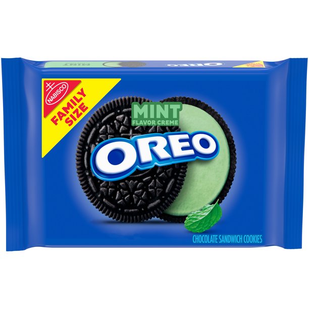[GG-073] OREO Mint Flavored Creme Chocolate Sandwich Cookies, Family Size, 20 oz