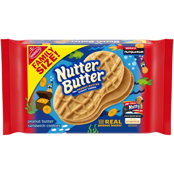 Nutter Butter Family Size Peanut Butter Sandwich Cookies, 16 oz