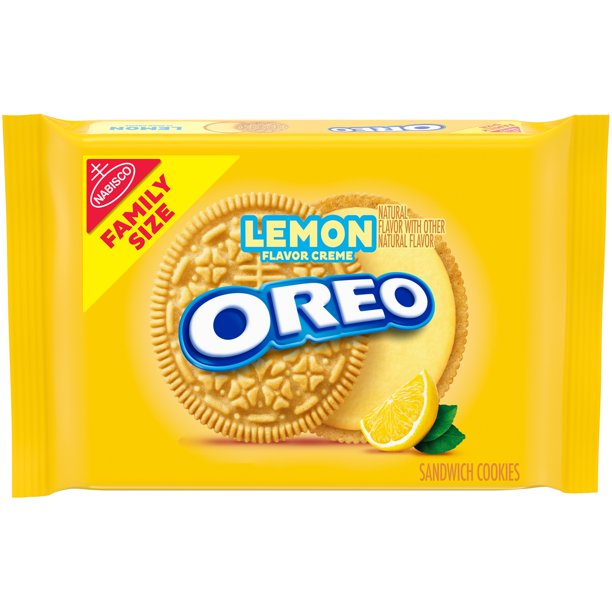 [GG-071] OREO Golden Sandwich Cookies, Lemon Flavored Creme, 1 Resealable Family Size Pack