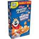 Kellogg's Frosted Flakes Breakfast Cereal, 7 Vitamins and Minerals, Original with Marshmallows, 21.5oz Box