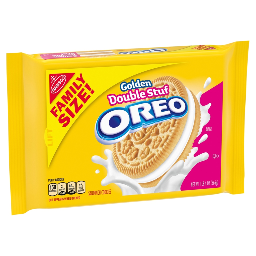 [GG-068] OREO Double Stuf Golden Sandwich Cookies, Family Size, 20 oz
