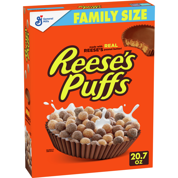 [GG-102] Reese's Puffs Whole Grain Peanut Butter Chocolate Breakfast Cereal, 20.7 oz.
