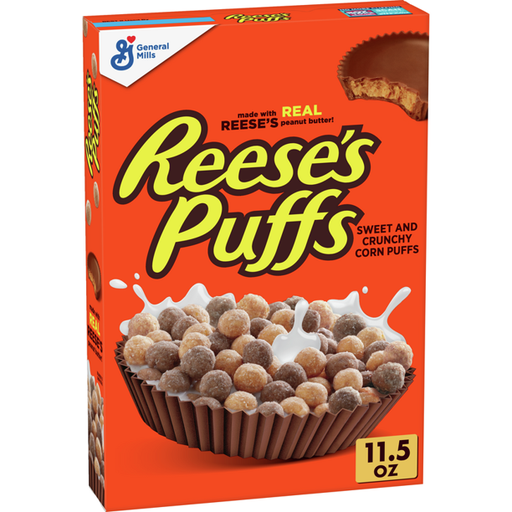 [GG-101] Reese's Puffs Breakfast Cereal, Chocolate Peanut Butter with Whole Grain, 11.5oz