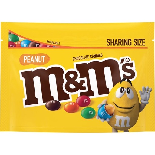 [GG-057] M&M's Peanut Milk Chocolate Candy, Sharing Size, 10.7 oz Bag