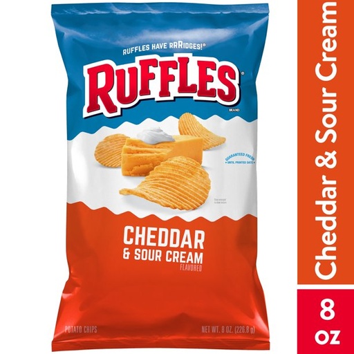 [GG-104] Ruffles Potato Chips Cheddar & Sour Cream Flavored 8 Oz