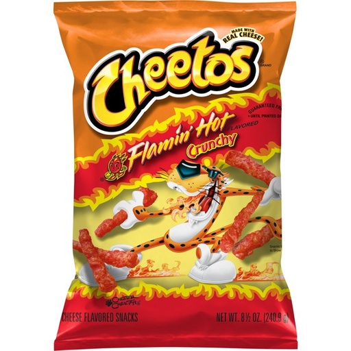 [GG-011] Cheetos Crunchy Flamin' Hot Cheese Flavored Snacks, 8.5 oz Bag