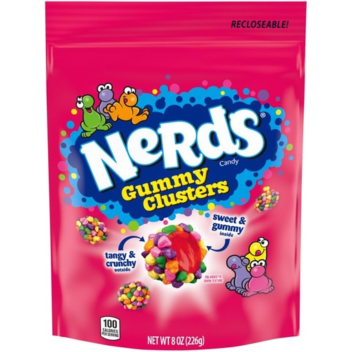 [GG-062] Nerds Gummy Clusters Candy Stand Up Bag, 8 Oz