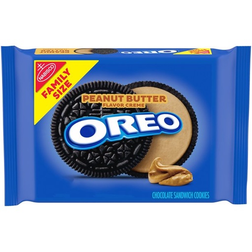 [GG-082] Oreo Peanut Butter Creme Chocolate Sandwich Cookies, Family Size, 17 Oz