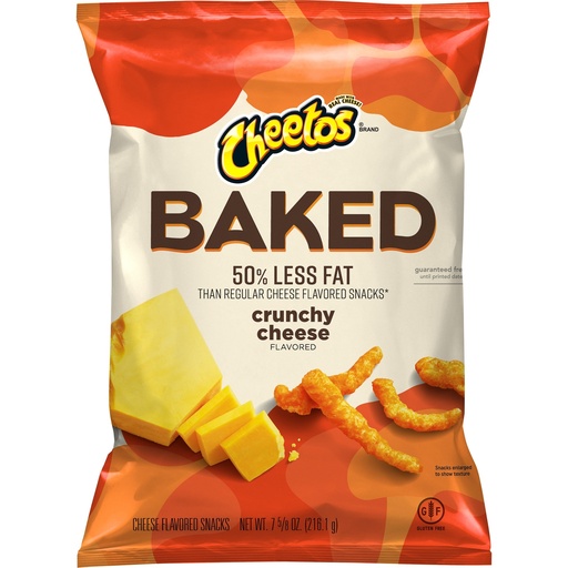 [GG-006] Cheetos Baked Crunchy Cheese Flavored Snacks, 7.625 oz Bag