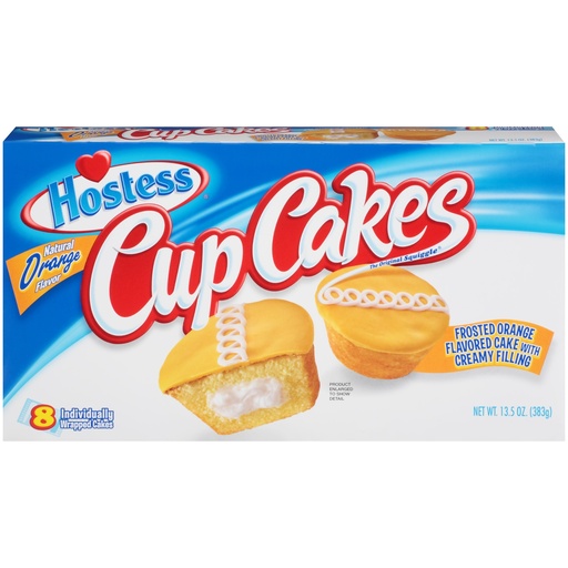 [GG-077] OSTESS Orange Flavored Cupcakes, 8 count, 13.5 oz